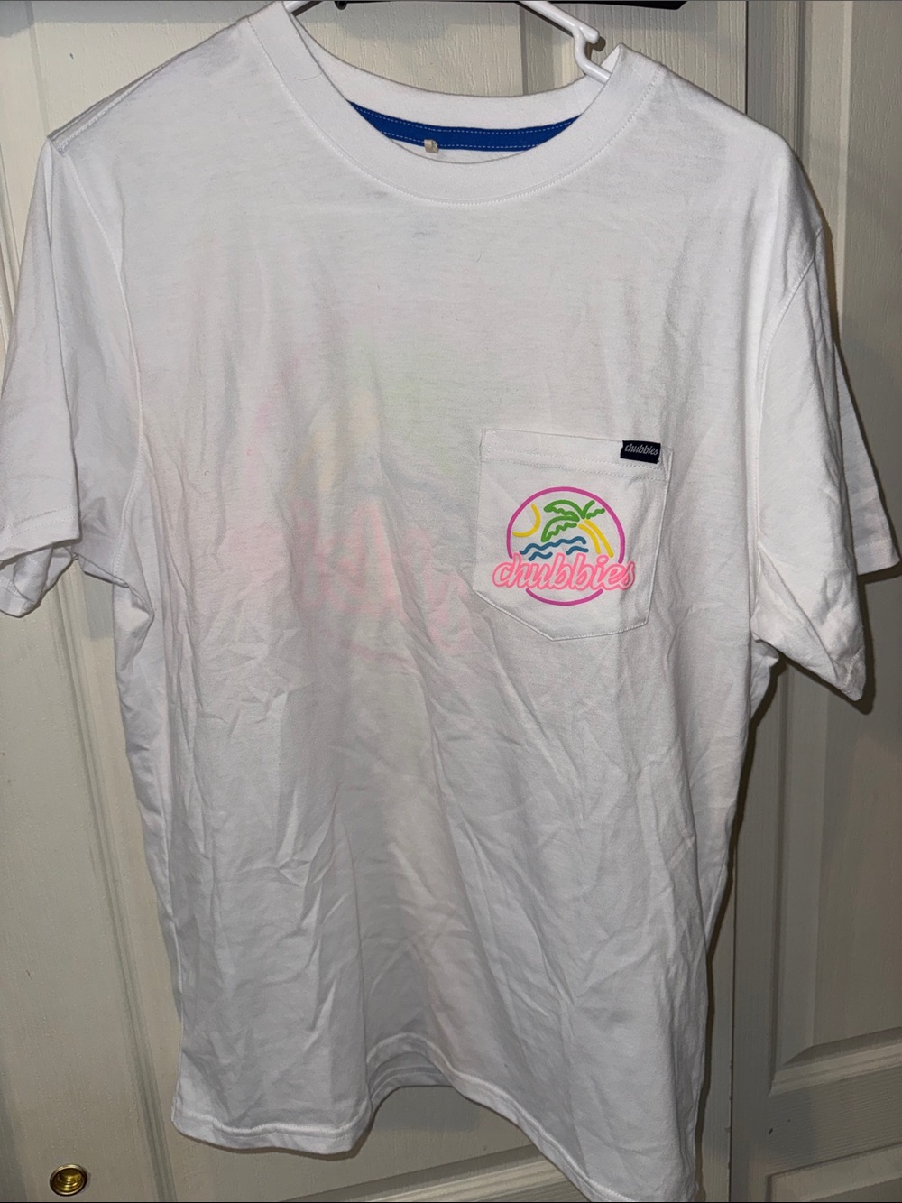 Chubbies Men’s White Pocket Logo Tee